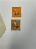 1/2 cent, 1 1/2 c canal zone United States stamps
