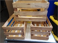 (3) Wooden Crates 19.75×12×12"