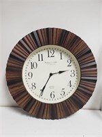 Sterling & Noble Wall Clock Plastic 15.5"