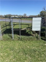 10ft X 10ft chain-link kennel with metal top, 6