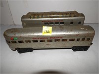 2-Marx Western Pacific Passenger cars-Played with