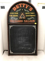 Billiard Chalkboard Sign Approx 16x28