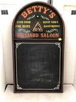 Billiard Chalkboard Sign Approx 16x28