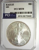 2006 Silver Eagle MS70 LISTS $160