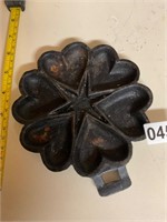 Cast iron pan heart shaped