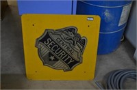 Metal "Central Security" Sign