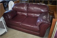 Faux Leather Loveseat -