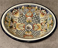 Mexico Glazed Pottery Sink