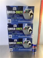 3 Boxes of Pewter Shield-Crete