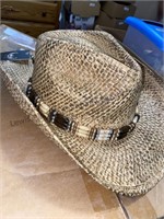 New with tags Herschel   Straw western hat with