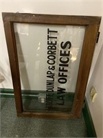 Vintage Law Office Transom Window