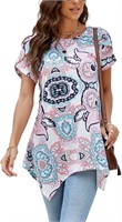 Tanst Sky Floral Summer Tunic Dress