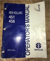 NEW HOLLAND 451 456 OPERATORS MANUAL