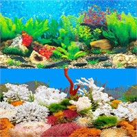 New 20" x 48" Fish Tank Background 2 Sided River
