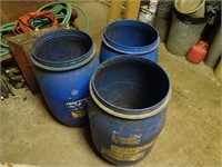 Three Plastic Barrels