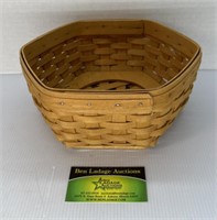 Longaberger hexagon Basket w/ hard bottom