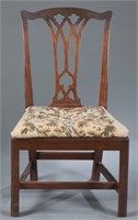 Vernacular Chippendale style chair. 19th cen.