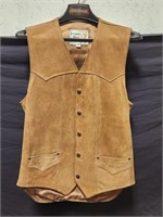 Vintage Pioneer Wear Leather Suede Lined Vest