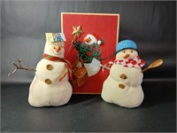 Hallmark Mitford Felt Snowmen Plush, Snowman Box