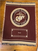US Marine Corps tapestry blanket granddad