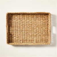 14"x20" Natural Woven Tray with Handles - Hearth &