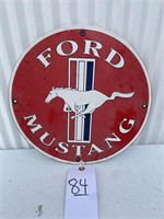 Ford Mustang Porcelain 1ft .by 1ft.