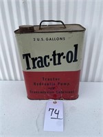 Trac-tr-ol Transmission Lubricant Can