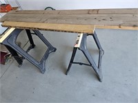 Pair of Saw Horses, Boards