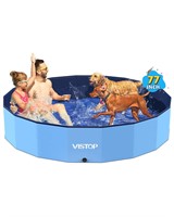 VISTOP Jumbo Foldable Dog Pool, Hard Plastic Shell