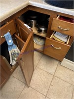 CONTENTS OF 3 CORNER CABINETS ON BOTTOM--