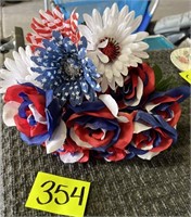 red white and blue flowers