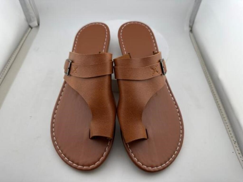 Brown Genuine Leather Sandals size 7