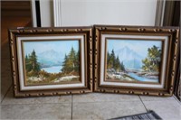 framed landscape oil paintings signed