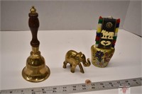 2 Brass Bells and an elephant