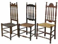 (3) AMERICAN BANISTER BACK SIDE CHAIRS