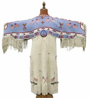 NATIVE AMERICAN SIOUX BEADED PICTORIAL DRESS