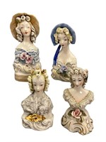 4 Smaller Cordey Porcelain Ladies