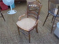 Antique cane seat chair