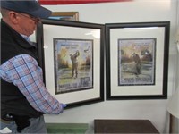 2 nice large golf prints framed
