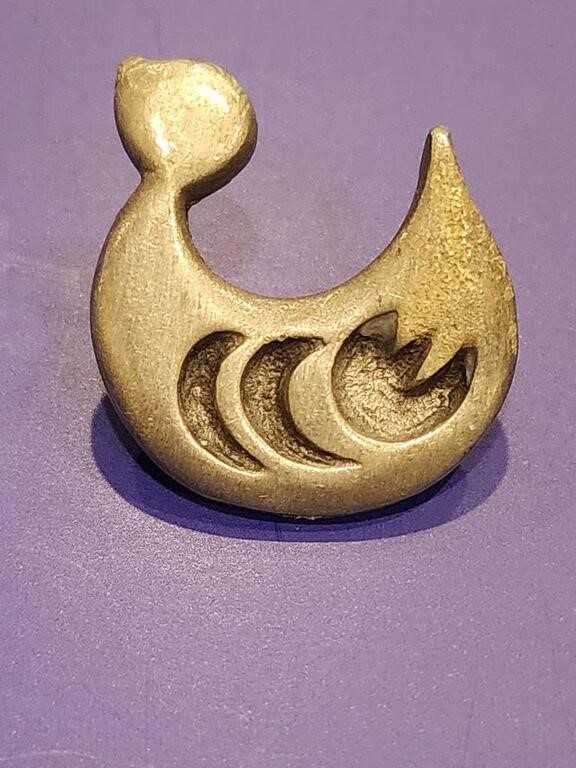 Vintage Pewter Duck Lapel Pin By R. Tennesmed