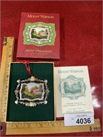 Mount Vernon Christmas ornament 2012