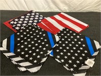 C8) four American flag bandannas. These are all