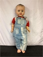 C8) 1960s baby boy doll he stands approximately