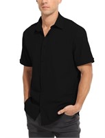 C607  ONLYSHE Men's Short Sleeve Cotton Shirt