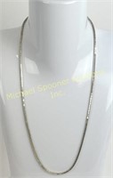 MODERNIST STERLING SOLID SQUARE LINK NECKLACE