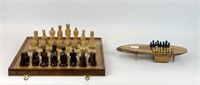 TWO WOOD CHESS BOARDS