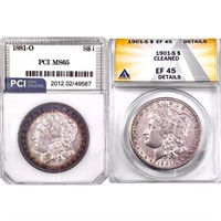 1881&1901 [2] Morgan Silver Dollar PCI/ANACS