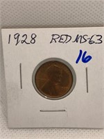 1928 1 Cent Red MS63