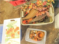 Lot Of Assorted Fall Decorations