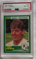 1989 Score Troy Aikman RC #270 - PSA-8 NM-Mint!
